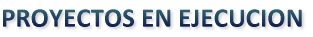 PROYECTOS EN EJECUCION 